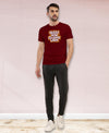 T.T. Men|Graphics Printed Tshirts For Men|Eco Friendly Fabric|Round Neck|Half Sleeves|Cotton Blended Tees For Men|Regular Fit|Big Print|Maroon
