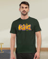 T.T. Men|Graphics Printed Tshirts For Men|Eco Friendly Fabric|Round Neck|Half Sleeves|Cotton Blended Tees For Men|Regular Fit|Big Print|Olive