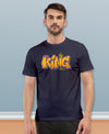 T.T. Men|Graphics Printed Tshirts For Men|Eco Friendly Fabric|Round Neck|Half Sleeves|Cotton Blended Tees For Men|Regular Fit|Big Print|Navy