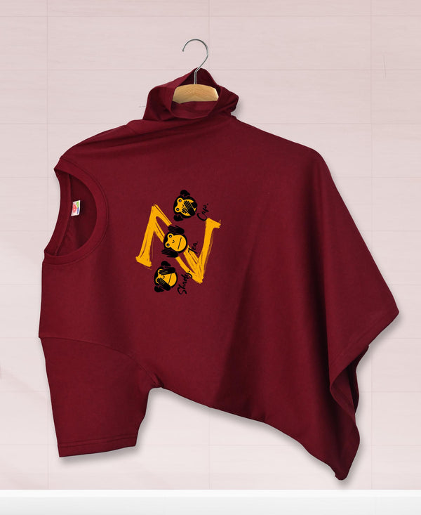 T.T. Men|Graphics Printed Tshirts For Men|Eco Friendly Fabric|Round Neck|Half Sleeves|Cotton Blended Tees For Men|Regular Fit|Big Print|Maroon