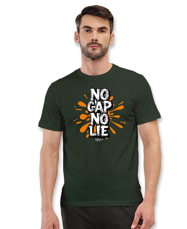 T.T. Men|Graphics Printed Tshirts For Men|Eco Friendly Fabric|Round Neck|Half Sleeves|Cotton Blended Tees For Men|Regular Fit|Big Print|Olive