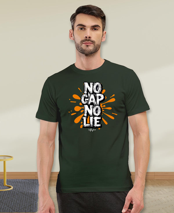 T.T. Men|Graphics Printed Tshirts For Men|Eco Friendly Fabric|Round Neck|Half Sleeves|Cotton Blended Tees For Men|Regular Fit|Big Print|Olive