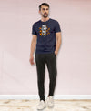 T.T. Men|Graphics Printed Tshirts For Men|Eco Friendly Fabric|Round Neck|Half Sleeves|Cotton Blended Tees For Men|Regular Fit|Big Print|Navy