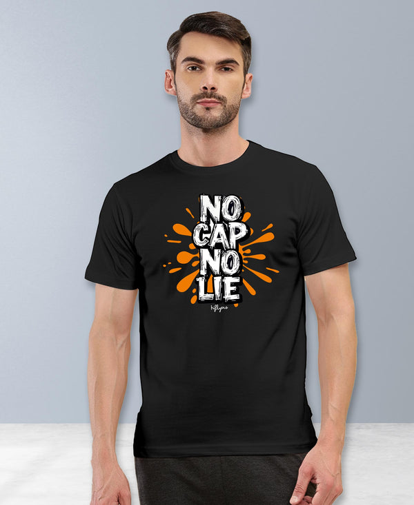 T.T. Men|Graphics Printed Tshirts For Men|Eco Friendly Fabric|Round Neck|Half Sleeves|Cotton Blended Tees For Men|Regular Fit|Big Print|Black