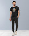 T.T. Men|Graphics Printed Tshirts For Men|Eco Friendly Fabric|Round Neck|Half Sleeves|Cotton Blended Tees For Men|Regular Fit|Big Print|Black