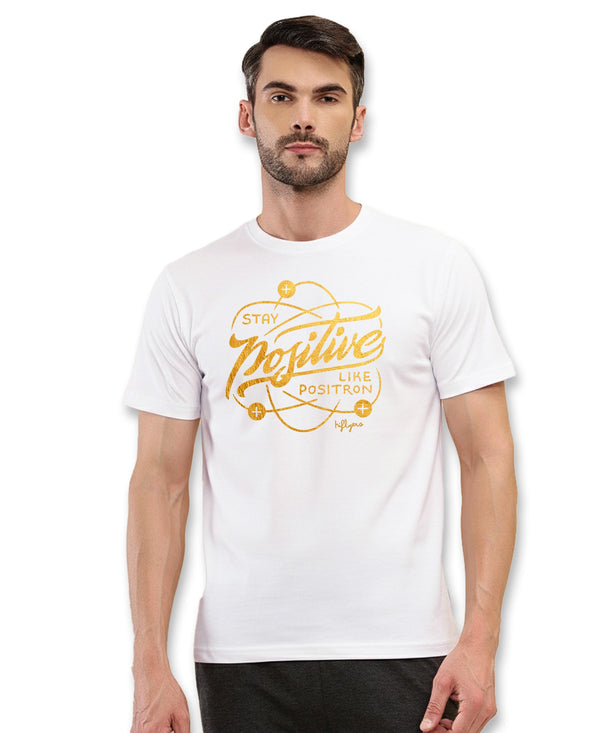 T.T. Men|Graphics Printed Tshirts For Men|Eco Friendly Fabric|Round Neck|Half Sleeves|Cotton Blended Tees For Men|Regular Fit|Big Print|White