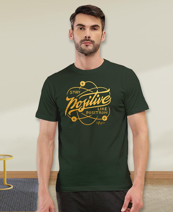 T.T. Men|Graphics Printed Tshirts For Men|Eco Friendly Fabric|Round Neck|Half Sleeves|Cotton Blended Tees For Men|Regular Fit|Big Print|Olive
