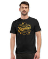 T.T. Men|Graphics Printed Tshirts For Men|Eco Friendly Fabric|Round Neck|Half Sleeves|Cotton Blended Tees For Men|Regular Fit|Big Print|Black