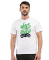T.T. Men|Graphics Printed Tshirts For Men|Eco Friendly Fabric|Round Neck|Half Sleeves|Cotton Blended Tees For Men|Regular Fit|Big Print|White