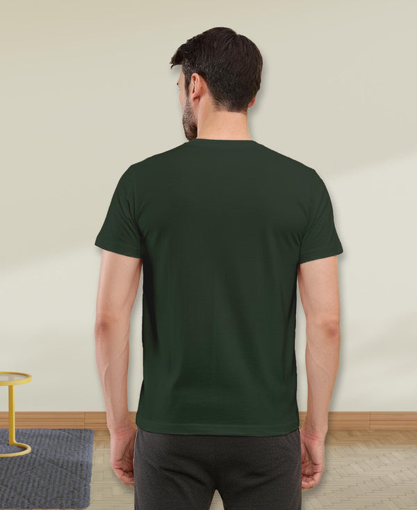 T.T. Men|Graphics Printed Tshirts For Men|Eco Friendly Fabric|Round Neck|Half Sleeves|Cotton Blended Tees For Men|Regular Fit|Big Print|Olive