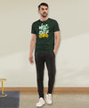 T.T. Men|Graphics Printed Tshirts For Men|Eco Friendly Fabric|Round Neck|Half Sleeves|Cotton Blended Tees For Men|Regular Fit|Big Print|Olive