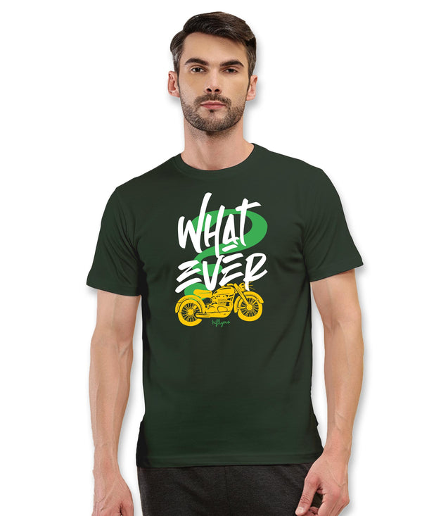 T.T. Men|Graphics Printed Tshirts For Men|Eco Friendly Fabric|Round Neck|Half Sleeves|Cotton Blended Tees For Men|Regular Fit|Big Print|Olive