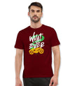 T.T. Men|Graphics Printed Tshirts For Men|Eco Friendly Fabric|Round Neck|Half Sleeves|Cotton Blended Tees For Men|Regular Fit|Big Print|Maroon