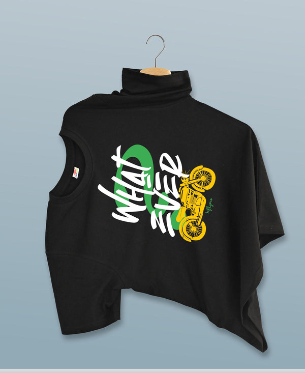 T.T. Men|Graphics Printed Tshirts For Men|Eco Friendly Fabric|Round Neck|Half Sleeves|Cotton Blended Tees For Men|Regular Fit|Big Print|Black