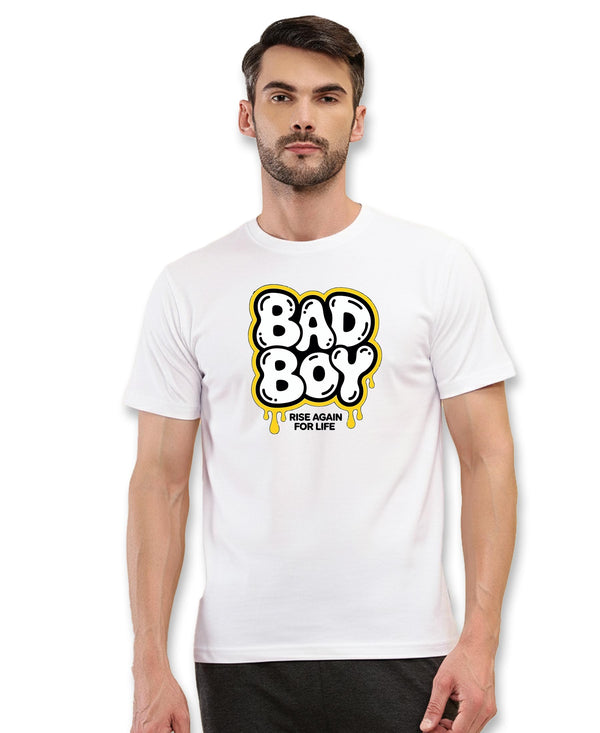 T.T. Men|Graphics Printed Tshirts For Men|Eco Friendly Fabric|Round Neck|Half Sleeves|Cotton Blended Tees For Men|Regular Fit|Big Print|White