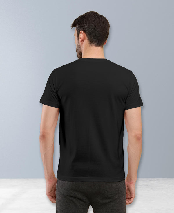 T.T. Men|Graphics Printed Tshirts For Men|Eco Friendly Fabric|Round Neck|Half Sleeves|Cotton Blended Tees For Men|Regular Fit|Big Print|Black