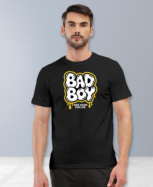 T.T. Men|Graphics Printed Tshirts For Men|Eco Friendly Fabric|Round Neck|Half Sleeves|Cotton Blended Tees For Men|Regular Fit|Big Print|Black