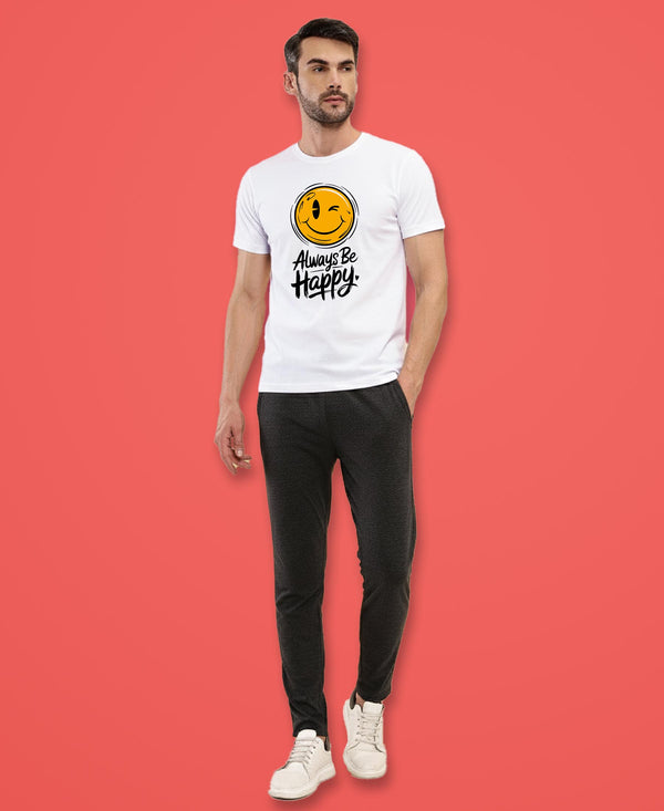 T.T. Men|Graphics Printed Tshirts For Men|Eco Friendly Fabric|Round Neck|Half Sleeves|Cotton Blended Tees For Men|Regular Fit|Big Print|White