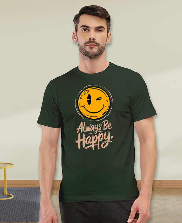 T.T. Men|Graphics Printed Tshirts For Men|Eco Friendly Fabric|Round Neck|Half Sleeves|Cotton Blended Tees For Men|Regular Fit|Big Print|Olive