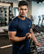 T.T. Men Dri-Fit Polyester Dot- Knit Fabric Round Neck Tees Navy