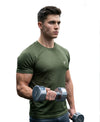 T.T. Men Dri-Fit Polyester Dot- Knit Fabric Round Neck TeesDark Green