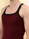 T.T. Men|Desire Premium|Pure Cotton|Rib Gym Vest|Breathable, Soft & Stretchable Innerwear For Men | Gym, Sports & Daily Wear|Pack Of 3|Black,Maroon,Red