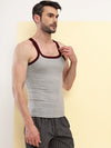 T.T. Men|Desire Premium|Pure Cotton|Rib Gym Vest|Breathable, Soft & Stretchable Innerwear For Men | Gym, Sports & Daily Wear|Pack Of 3|Black,Grey,Red