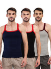 T.T. Men|Desire Premium|Pure Cotton|Rib Gym Vest|Breathable, Soft & Stretchable Innerwear For Men | Gym, Sports & Daily Wear|Pack Of 3|Black,Grey,Navy