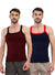 T.T. Men|Desire Premium|Pure Cotton|Rib Gym Vest|Breathable, Soft & Stretchable Innerwear For Men | Gym, Sports & Daily Wear|Pack Of 2|Maroon,Navy