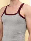 T.T. Men|Desire Premium|Pure Cotton|Rib Gym Vest|Breathable, Soft & Stretchable Innerwear For Men | Gym, Sports & Daily Wear|Pack Of 2|Black,Grey