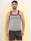 T.T. Men|Desire Premium Gym Vest|Pure Cotton|Rib Fabric|Moisture-Wicking, Breathable & Stretchable Sleeveless Undershirt| Ideal For Gym, Sports & Daily Wear|Pack Of 1|Grey
