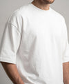 T.T. Men Oversized Fit Cotton Round Neck Tees White