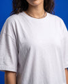 T.T. Women Oversized Fit Cotton Round Neck Tees White