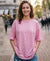 T.T. Women Oversized Fit Cotton Round Neck Tees Pink