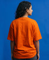 T.T. Women Oversized Fit Cotton Round Neck Tees Orange