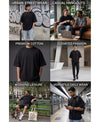 T.T. Men Oversized Fit Cotton Round Neck Tees Black