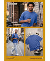 T.T. Men Oversized Fit Cotton Round Neck Tees Sky Blue