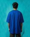 T.T. Men Oversized Fit Cotton Round Neck Tees Royal Blue