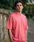 T.T. Men Oversized Fit Cotton Round Neck Tees Pink