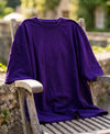 T.T. Women Oversized Fit Cotton Round Neck Tees Purple