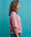 T.T. Women Oversized Fit Cotton Round Neck Tees Pink