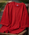 T.T. Men Oversized Fit Cotton Round Neck Tees Red