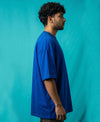 T.T. Men Oversized Fit Cotton Round Neck Tees Royal Blue