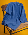 T.T. Men Oversized Fit Cotton Round Neck Tees Sky Blue