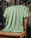 T.T. Women Dri-Fit Polyester Dot- Knit Fabric Round Neck Tees Light Green