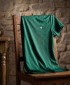 T.T. Women Dri-Fit Polyester Dot- Knit Fabric Round Neck Tees Green