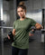 T.T. Women Dri-Fit Polyester Dot- Knit Fabric Round Neck TeesOlive Green