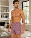 T.T. Men Checked Cotton Blend Boxer Short Navy,Pink