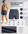T.T. Men Checked Cotton Blend Boxer Short Navy,Brown