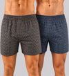 T.T. Men Checked Cotton Blend Boxer Short Navy,Brown